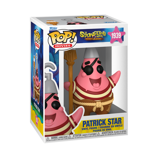 Funko Pop! Movies Patrick Star figure from The Spongebob Movie Search for the SquarePants with colorful character details