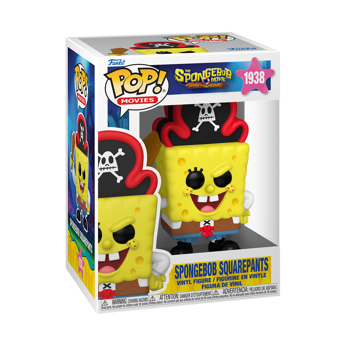 Funko Pop! Movies Spongebob Squarepants figure from The Spongebob Movie Search for The Square Pants, featuring Spongebob in his iconic outfit.