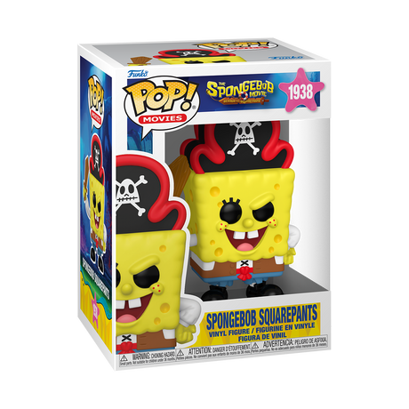 Funko Pop! Movies Spongebob Squarepants figure from The Spongebob Movie Search for The Square Pants, featuring Spongebob in his iconic outfit.