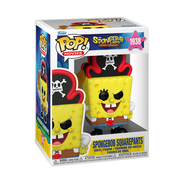 Funko Pop! Movies Spongebob Squarepants figure from The Spongebob Movie Search for The Square Pants, featuring Spongebob in his iconic outfit.
