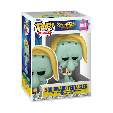 Funko Pop! figure of Squidward Tentacles from The Spongebob Movie, featuring his signature expression and detailed design.