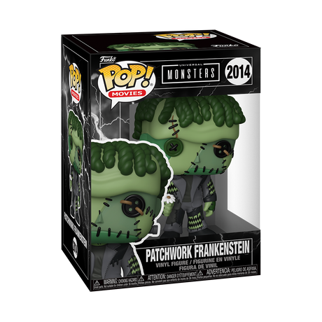 Funko Pop! Movies Universal Monsters Patchwork Frankenstein figure with detailed patchwork design and classic monster features.