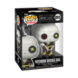 Funko Pop! Movies Universal Monsters Patchwork Invisible Man figure with detailed patchwork costume, collectible vinyl toy.