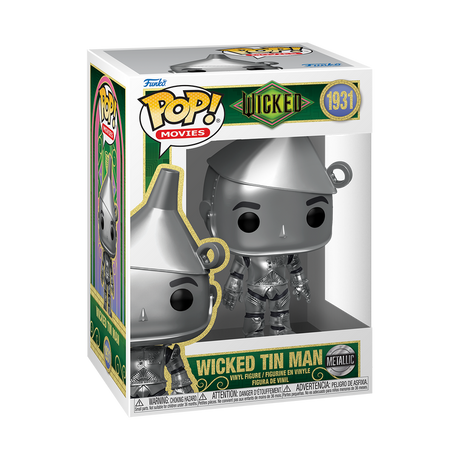 Funko Pop! Movies Wicked for Good Tinman metallic figure, Funko Special Edition, with detailed metallic finish and iconic design.