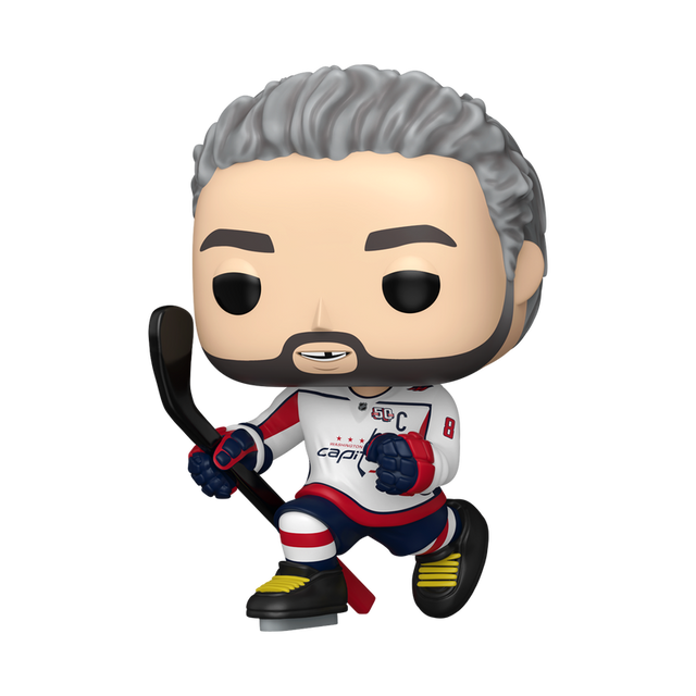 Funko Pop! NHL Alex Ovechkin figure from Shak's Pop Shop, fanatics exclusive, featuring the iconic hockey player in collectible style.