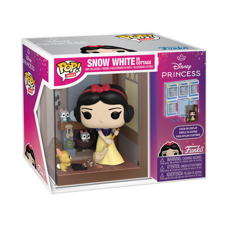 Funko Pop! Nook Disney Princess Snow White in cottage figure, collectible vinyl toy with detailed painted features and iconic character pose