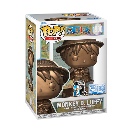 Bronze Funko Pop! Plus: One Piece Monkey D. Luffy statue, collectible figure from Shak's Pop Shop, exclusive to Funko Shop.