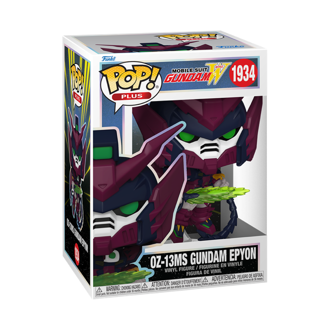 Funko Pop! Plus figure of Gundam Epyon from Mobile Suit Gundam Wing, featuring detailed design and vibrant colors.