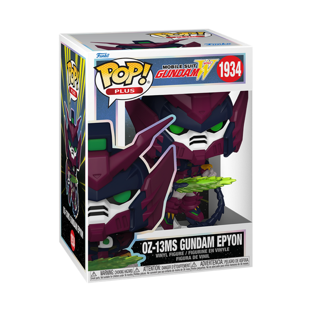Funko Pop! Plus figure of Gundam Epyon from Mobile Suit Gundam Wing, featuring detailed design and vibrant colors.