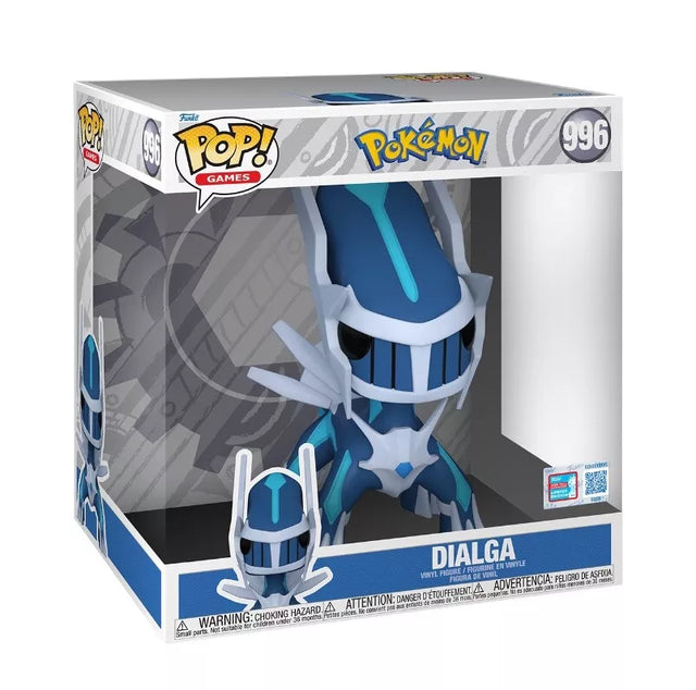 Funko Pop! Pokemon Dialga 10-inch figure, 2024 NYCC shared exclusive, featuring detailed design and iconic blue dinosaur appearance.
