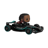 Funko Pop! Rides Mercedes Lewis Hamilton Formula 1 figure from Shak's Pop Shop, featuring a detailed toy replica of the racing driver