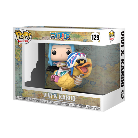 Funko Pop! Rides figure of Vivi and Karoo from One Piece, collectible vinyl toys by Funko, featuring detailed character designs