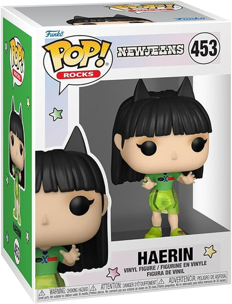 Funko Pop! Rocks figure of Haerin from NewJeans, collectible vinyl toy with detailed design and vibrant colors.
