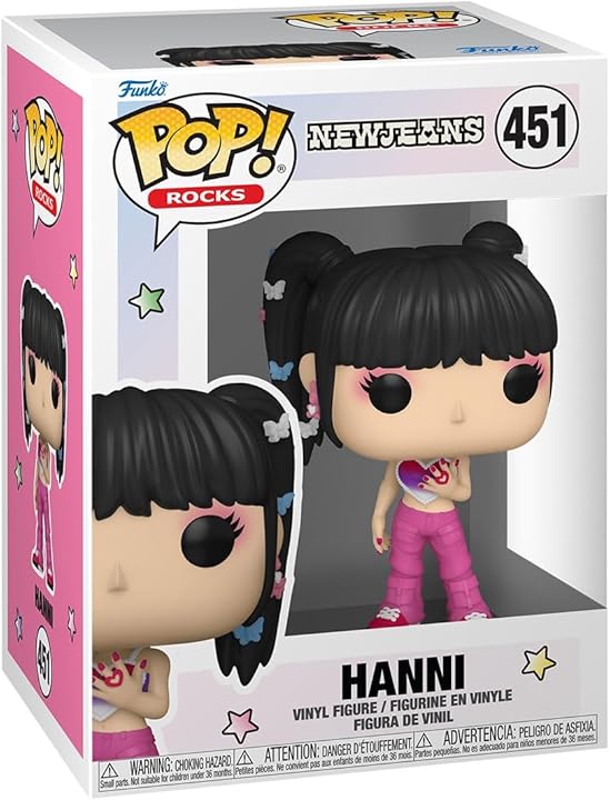 Funko Pop! Rocks: New Jeans Hanni figure, collectible vinyl toy with detailed features and vibrant colors.