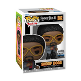 Funko Pop! Rocks Snoop Dogg Disco figure from Shak's Pop Shop, featuring Snoop in disco attire with a box showing imperfection.