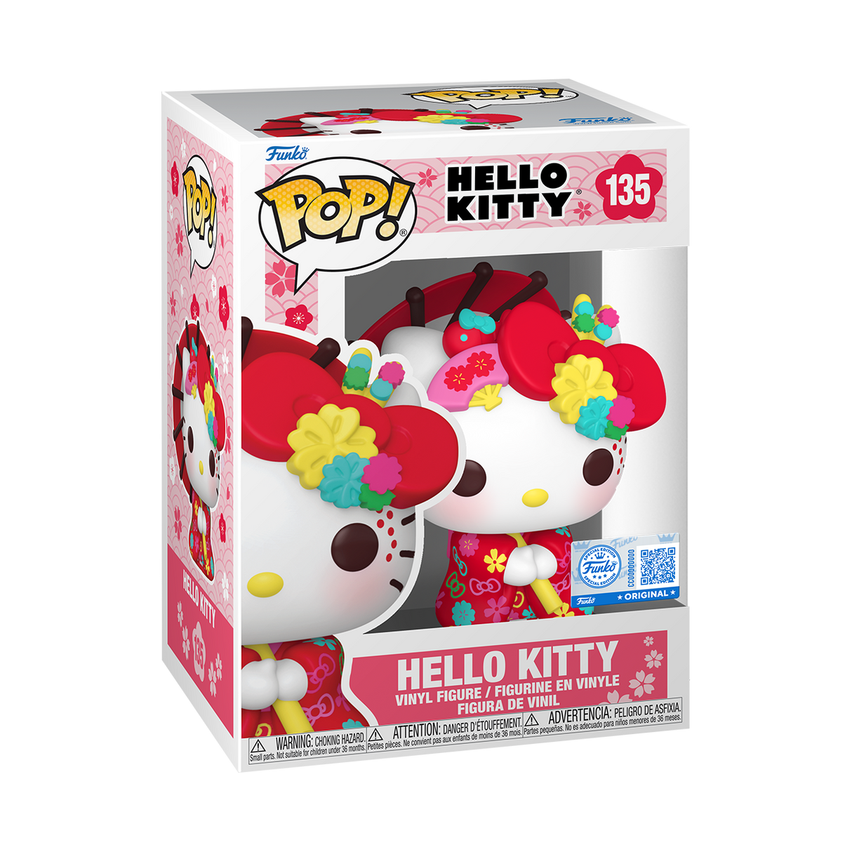 Funko Pop! Sanrio Hello Kitty Geisha figure with traditional kimono and hair accessories, part of Funko Special Edition collection.
