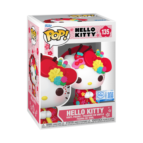 Funko Pop! Sanrio Hello Kitty Geisha figure with traditional kimono and hair accessories, part of Funko Special Edition collection.
