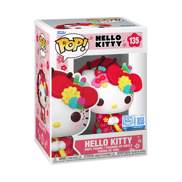 Funko Pop! Sanrio Hello Kitty Geisha figure with traditional kimono and hair accessories, part of Funko Special Edition collection.
