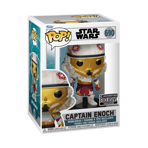 Funko Pop! Star Wars Ahsoka Captain Enoch figure, collectible vinyl toy with detailed design, from Shak's Pop Shop.