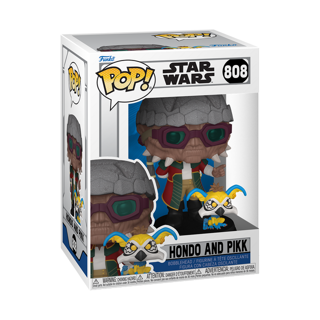 Funko Pop! Star Wars Hondo and Pikk figures in original packaging, collectible vinyl figures from Shak's Pop Shop.