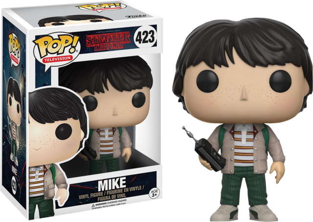 Funko Pop! Stranger Things Mike figure from Shak's Pop Shop, featuring the iconic toy with detailed character design.