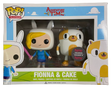 Funko Pop! Television Adventure Time Fionna & Cake figures from Shak's Pop Shop, HMV exclusive collectible toys.