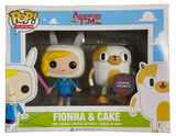 Funko Pop! Television Adventure Time Fionna & Cake figures from Shak's Pop Shop, HMV exclusive collectible toys.
