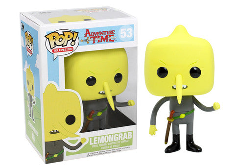 Funko Pop! figure of Lemongrab from Adventure Time, collectible vinyl toy with detailed cartoon character design.