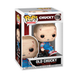 Funko Pop! Television Chucky figure featuring Old Chucky from the horror series, with detailed vinyl collectible design.
