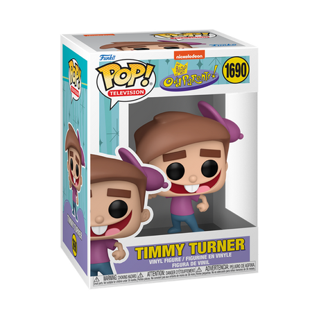 Funko Pop! Television: Fairly Odd Parents Timmy Turner figure from Shak's Pop Shop, featuring Timmy with his signature outfit.