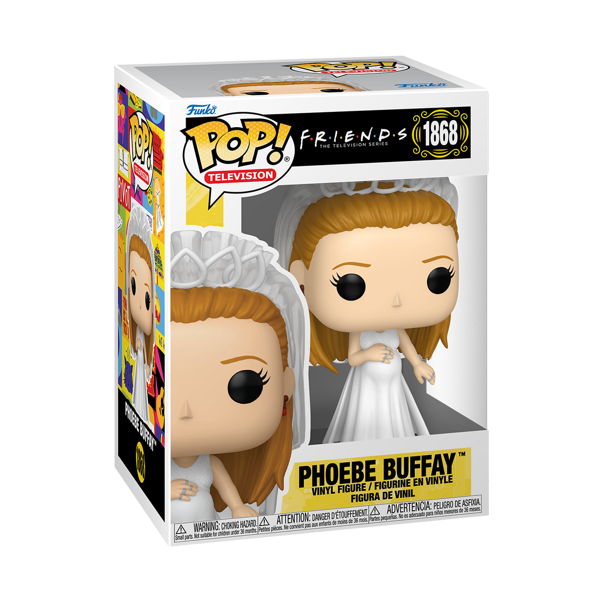 Funko Pop! figure of Phoebe Buffay from Friends, collectible vinyl toy by Shak's Pop Shop, featuring her signature style and pose.