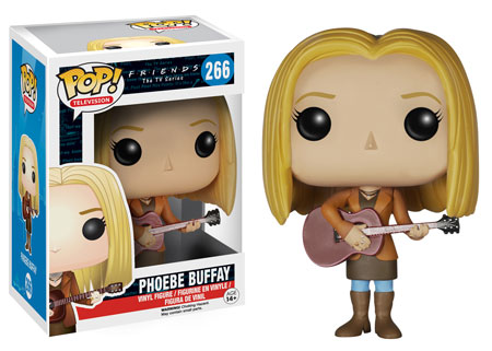 Funko Pop! figure of Phoebe Buffay from Friends, collectible toy by Shak's Pop Shop, featuring her signature style and pose.