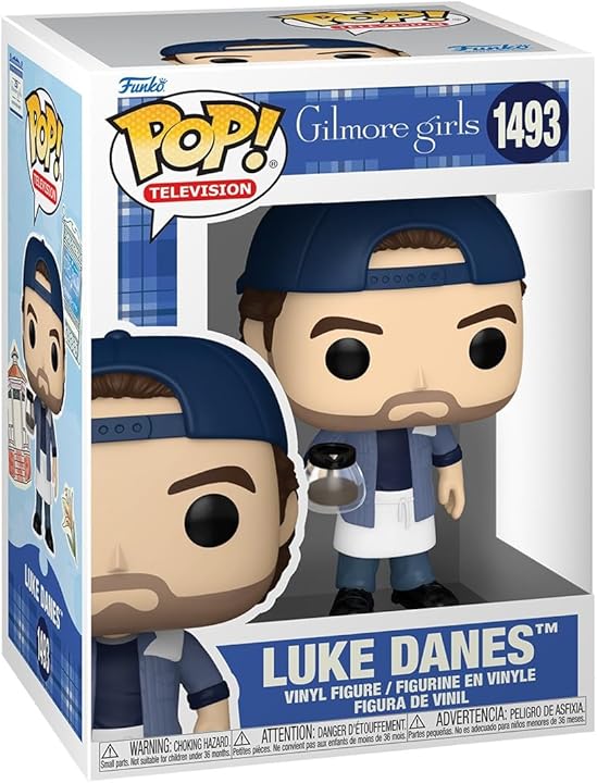 Funko Pop! Television Luke Danes figure from Gilmore Girls, collectible vinyl toy by Shak's Pop Shop, detailed character representation.