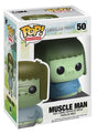 Funko Pop! Television: Regular Show Muscle Man figure with distinctive green skin and muscular build, collectible toy from Shak's Pop Shop