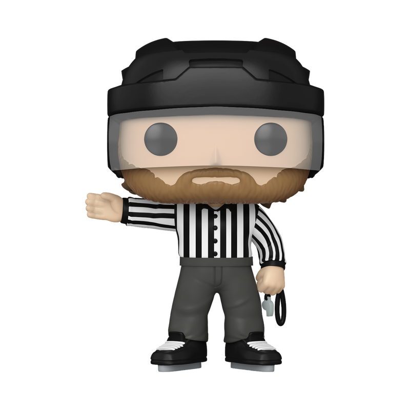 Funko Pop! Television Shorsey Referee figure from Shak's Pop Shop, featuring a cartoon-style referee with a whistle and striped uniform.