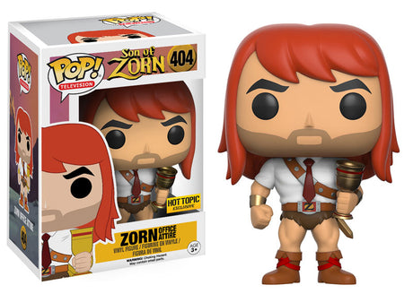 Funko Pop! Television Son of Zorn Zorn in office attire collectible figure by Shak's Pop Shop, exclusive Hot Topic design.