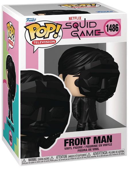 Funko Pop! Television Squid Game Front Man figure, collectible vinyl toy with detailed costume and mask, from Shak's Pop Shop