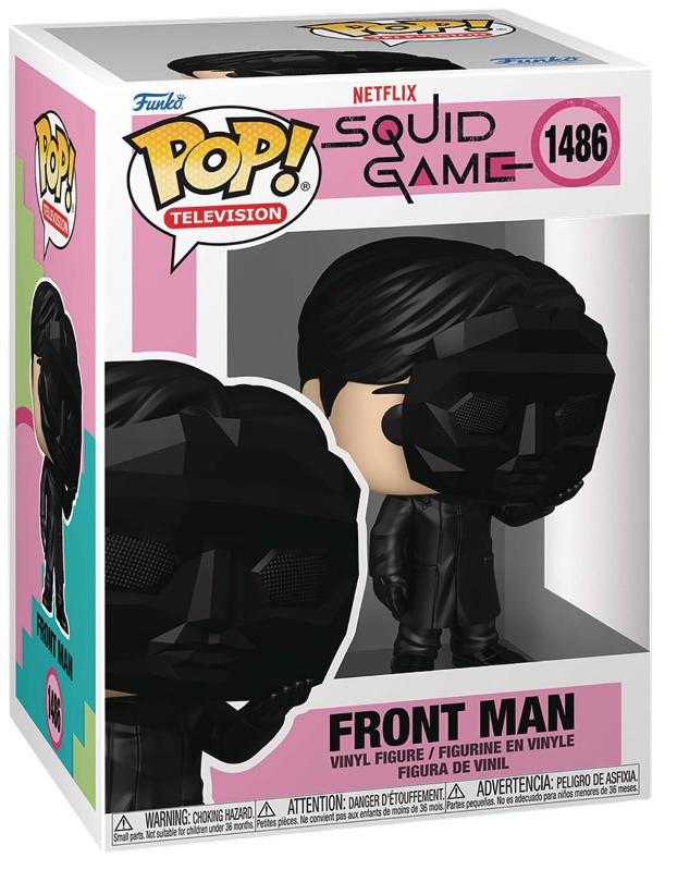 Funko Pop! Television Squid Game Front Man figure, collectible vinyl toy with detailed costume and mask, from Shak's Pop Shop