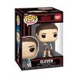 Funko Pop! Television Stranger Things Eleven figure from Shak's Pop Shop, featuring Eleven's iconic look and hairstyle.