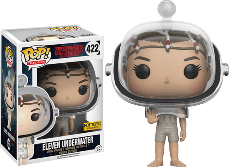 Funko Pop! Stranger Things Eleven Underwater figure, collectible toy with detailed features, from Hot Topic Exclusive by Shak's Pop Shop.