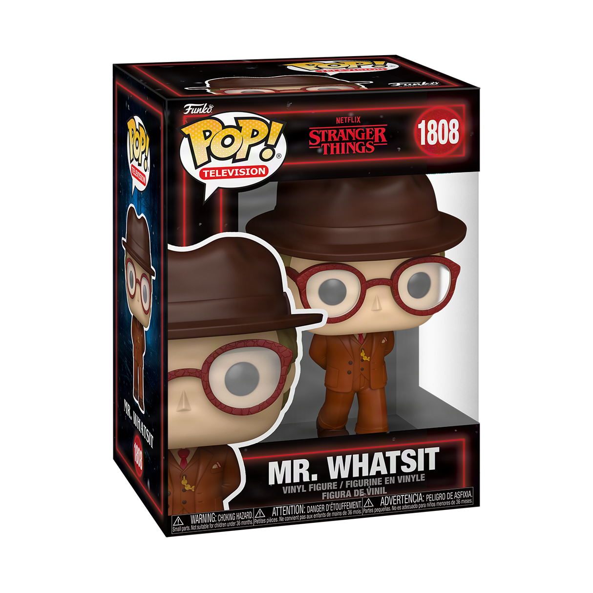 Funko Pop! figure of Mr. Whatsit from Stranger Things, collectible toy with detailed character design.