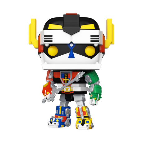 Funko Pop! Television Super Voltron figure with blazing sword, limited edition SDCC 2024 sticker, box imperfection, by Shak's Pop Shop.