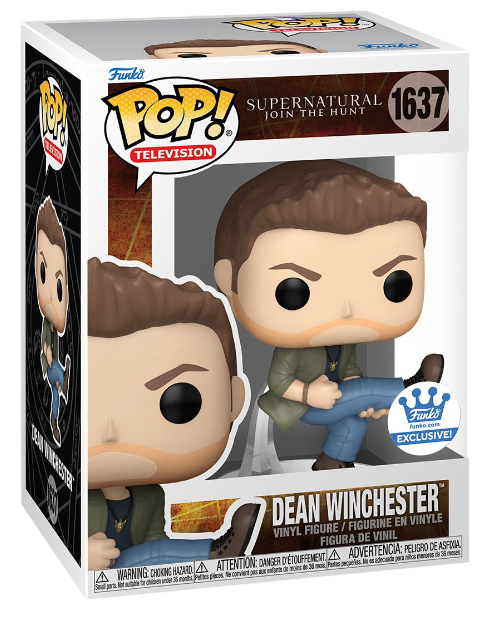 Funko Pop! Television Supernatural Dean Winchester figure, collectible vinyl toy from Shak's Pop Shop, exclusive to Funko Shop.