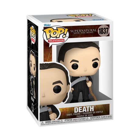 Funko Pop! Television Supernatural Death figure by Shak's Pop Shop, featuring a stylized collectible character with distinctive details.