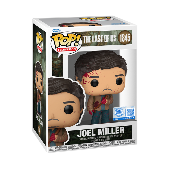 Funko Pop! Television The Last of Us Joel Miller Bloody special edition figure with detailed character design and collectible style.