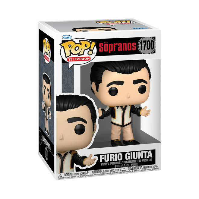 Funko Pop! figure of Furio Giunta from The Sopranos, a collectible vinyl toy with detailed features from Shak's Pop Shop.
