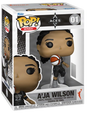 Funko Pop! figure of A'Ja Wilson from the WNBA Las Vegas Aces, collectible toy by Shak's Pop Shop.
