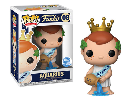 Funko Pop! Zodiac Freddy Funko Aquarius figure by Shak's Pop Shop, featuring Aquarius-themed design and collectible details.