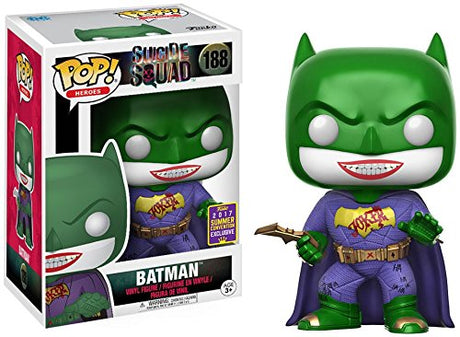 Funko Pop! figure of Batman from Heroes Suicide Squad 2017 SDCC Shared Exclusive with box imperfection, by Shak's Pop Shop.