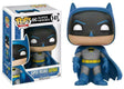 Funko Pop! figure of Batman from Heroes: Super Friends series, collectible vinyl toy with detailed costume and iconic cape.